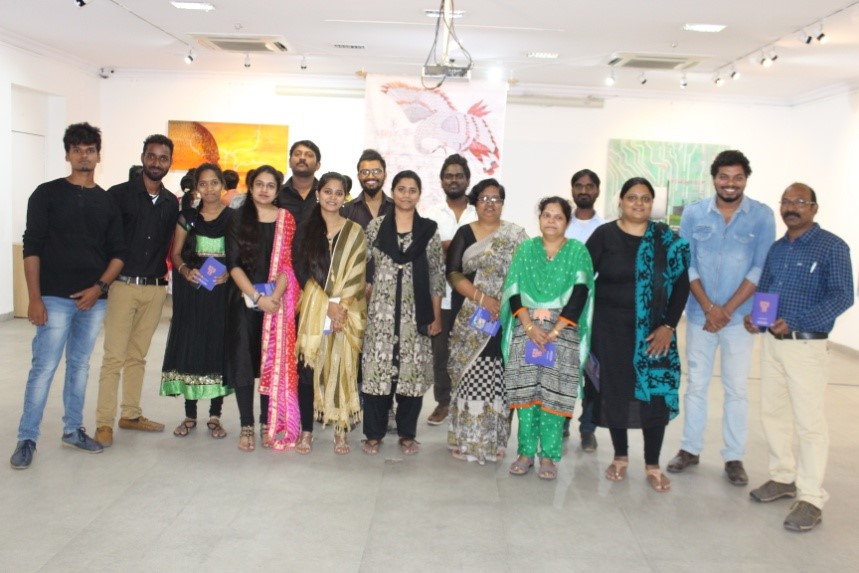 Students of first year and second year Masters programme exhibited their large-scale paintings